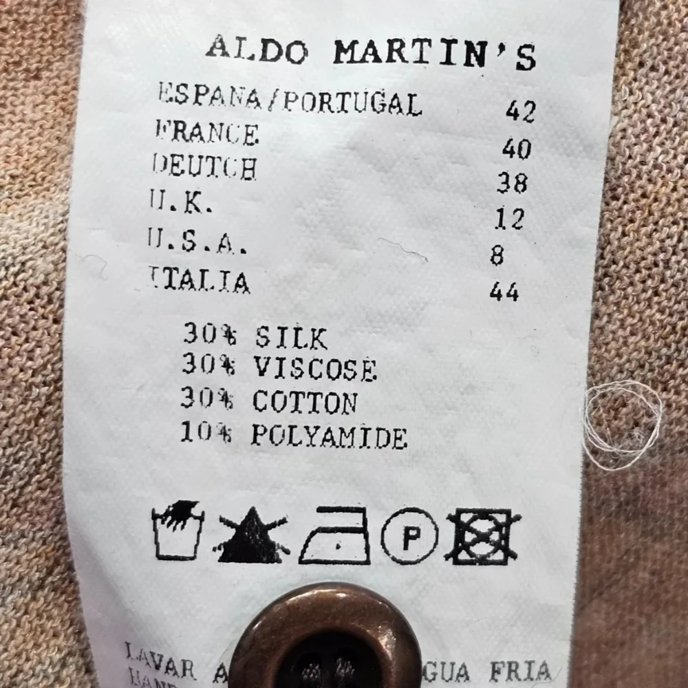 Aldo‎ Martins Fine Silk Multicolor Lightweight Cardigan Sweater Women's 8 EUC - Picture 7 of 8